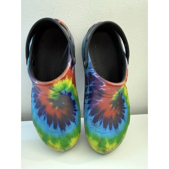 Crocs Classic Tie Dye Clogs Men's Size 13 Slip On Shoes Rubber - Picture 1 of 9